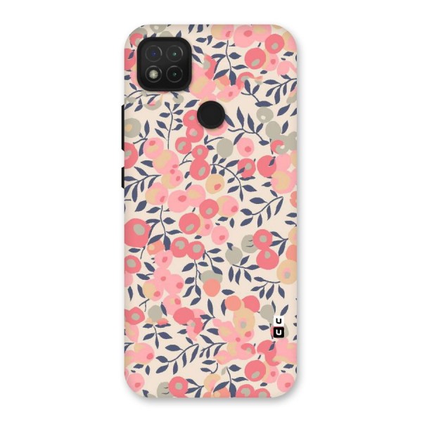 Pink Leaf Pattern Back Case for Redmi 9C