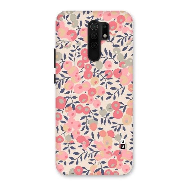 Pink Leaf Pattern Back Case for Redmi 9 Prime