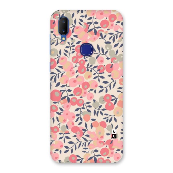 Pink Leaf Pattern Back Case for Vivo V11