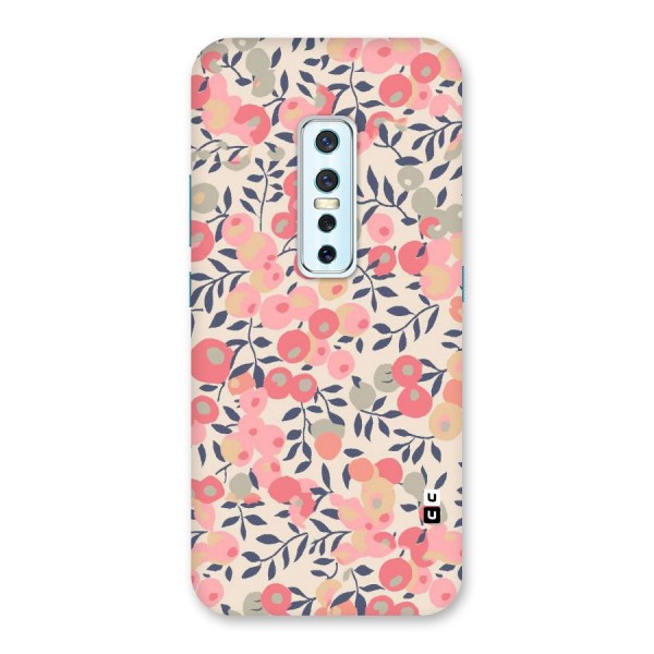 Pink Leaf Pattern Back Case for Vivo V17 Pro