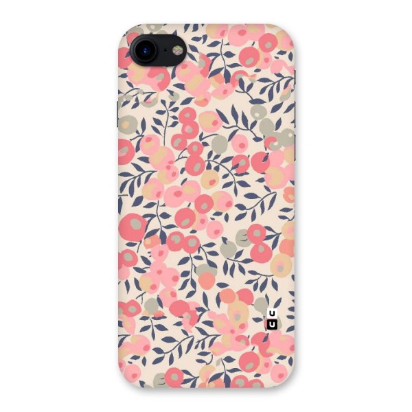 Pink Leaf Pattern Back Case for iPhone SE 2020