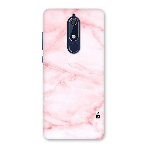 Pink Marble Print Back Case for Nokia 5.1