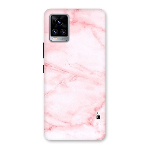 Pink Marble Print Back Case for Vivo V20 Pro