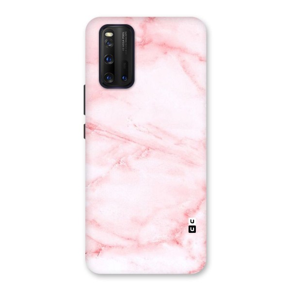 Pink Marble Print Back Case for Vivo iQOO 3