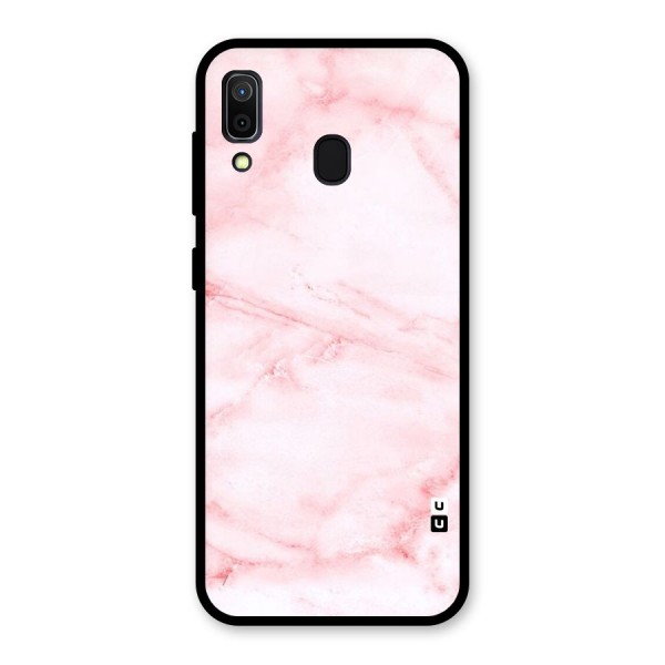 Pink Marble Print Glass Back Case for Galaxy A30