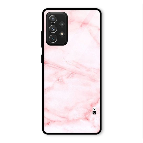 Pink Marble Print Glass Back Case for Galaxy A72