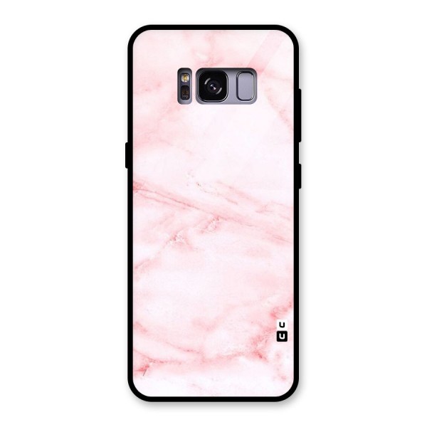 Pink Marble Print Glass Back Case for Galaxy S8