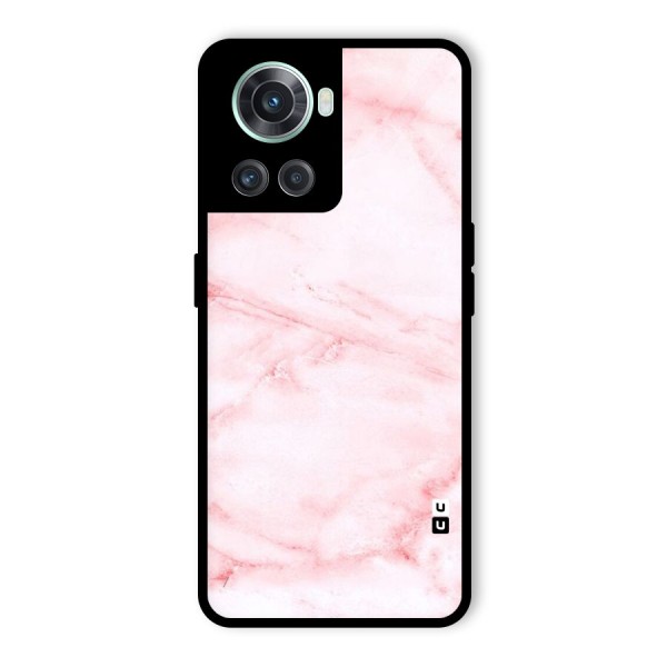 Pink Marble Print Glass Back Case for OnePlus 10R
