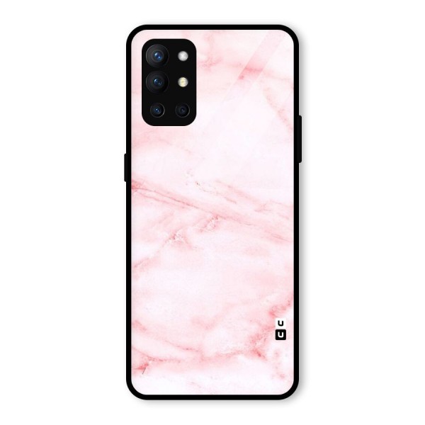 Pink Marble Print Glass Back Case for OnePlus 9R