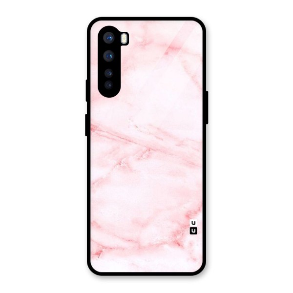 Pink Marble Print Glass Back Case for OnePlus Nord