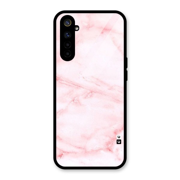 Pink Marble Print Glass Back Case for Realme 6