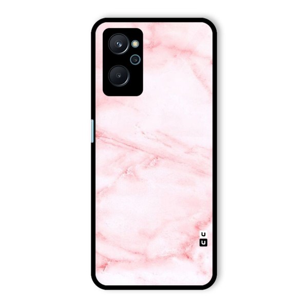 Pink Marble Print Glass Back Case for Realme 9i