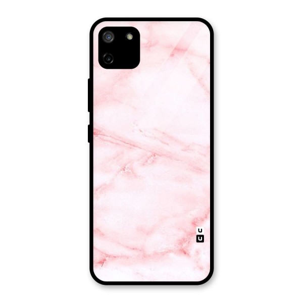 Pink Marble Print Glass Back Case for Realme C11