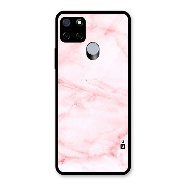 Pink Marble Print Glass Back Case for Realme C12