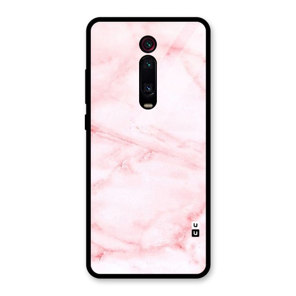 Pink Marble Print Glass Back Case for Redmi K20