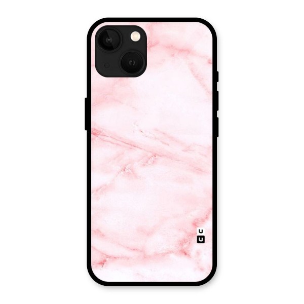 Pink Marble Print Glass Back Case for iPhone 13