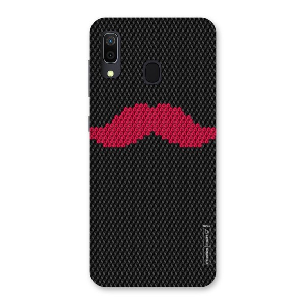 Pink Moustache Back Case for Galaxy A20