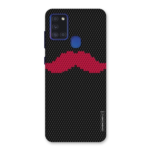 Pink Moustache Back Case for Galaxy A21s