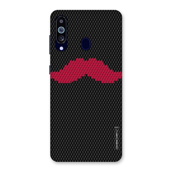 Pink Moustache Back Case for Galaxy A60