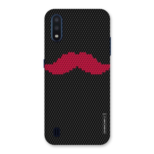 Pink Moustache Back Case for Galaxy M01