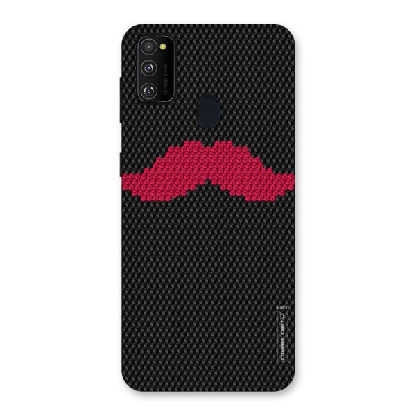 Pink Moustache Back Case for Galaxy M21