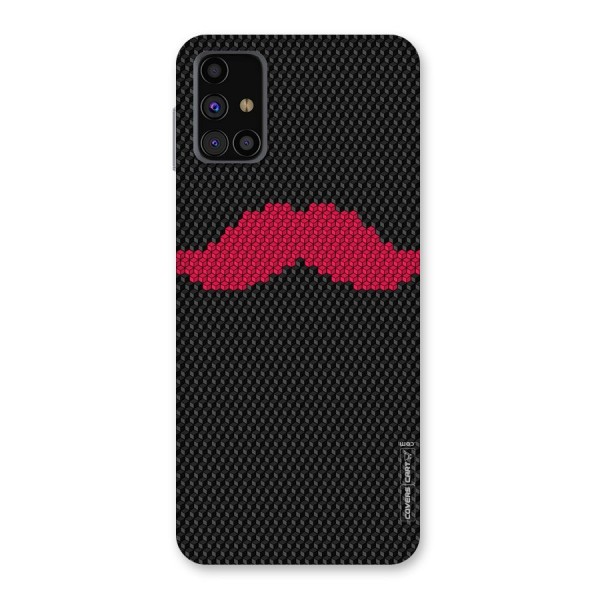 Pink Moustache Back Case for Galaxy M31s