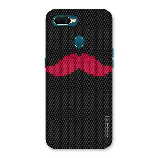 Pink Moustache Back Case for Oppo A12