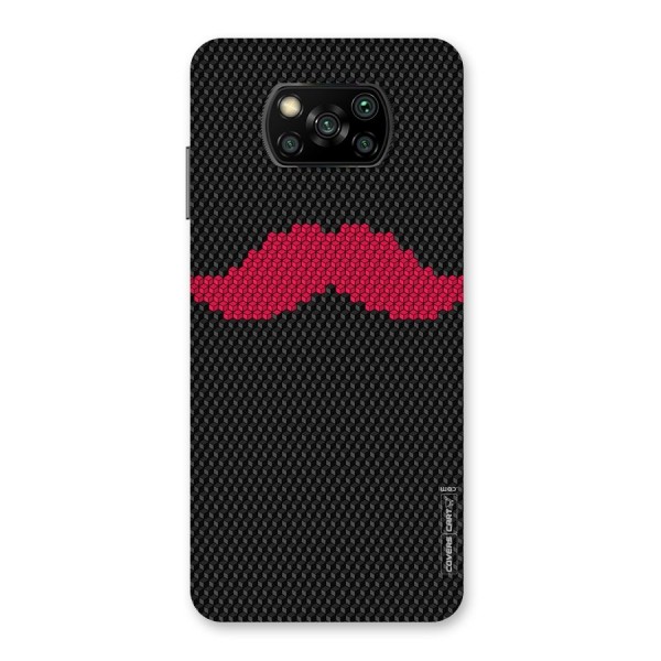 Pink Moustache Back Case for Poco X3