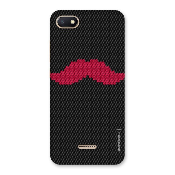 Pink Moustache Back Case for Redmi 6A