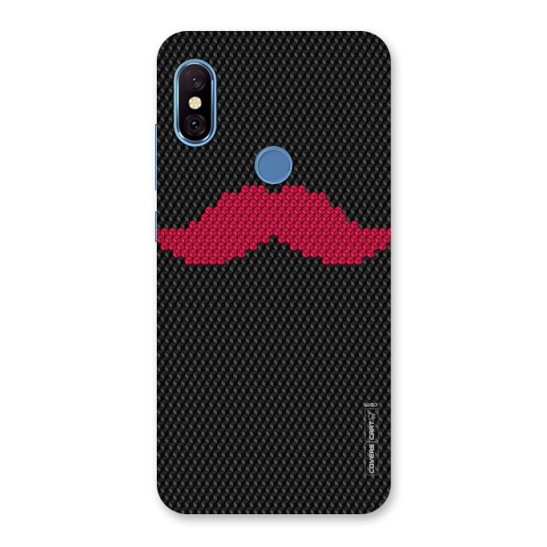 Pink Moustache Back Case for Redmi Note 6 Pro