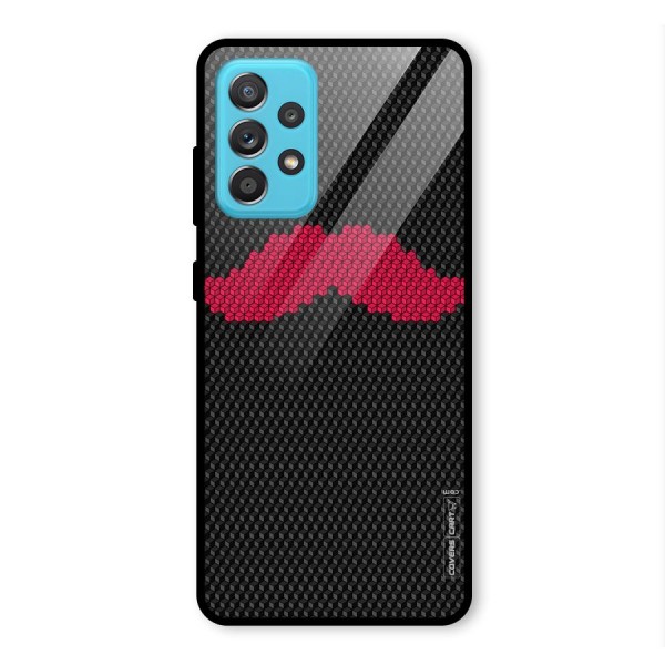 Pink Moustache Glass Back Case for Galaxy A52s 5G