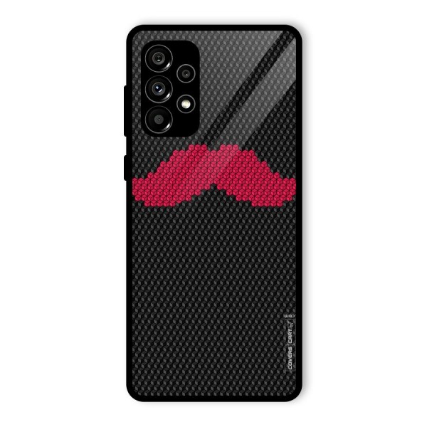 Pink Moustache Glass Back Case for Galaxy A73 5G