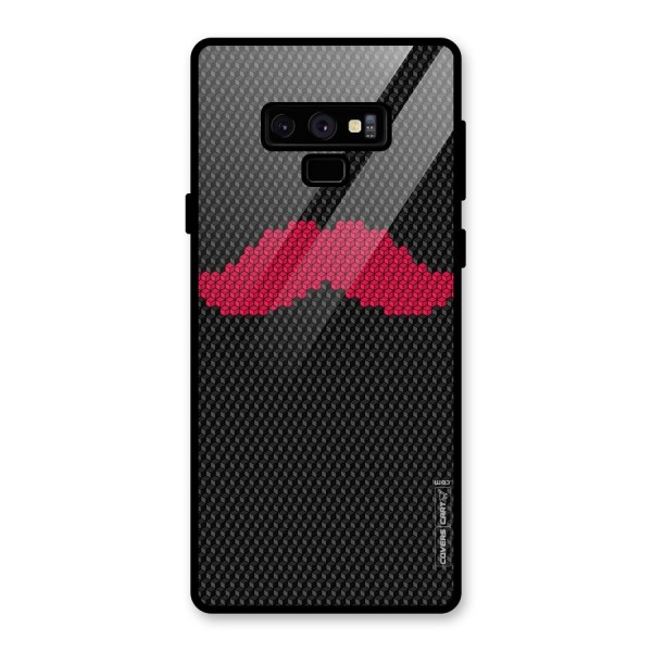 Pink Moustache Glass Back Case for Galaxy Note 9