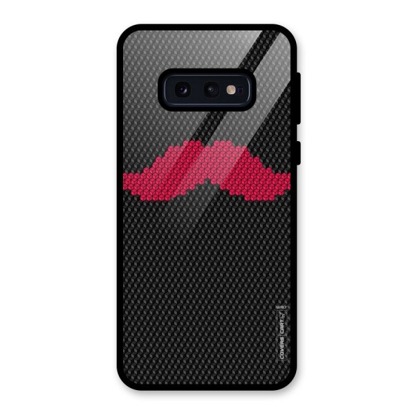 Pink Moustache Glass Back Case for Galaxy S10e