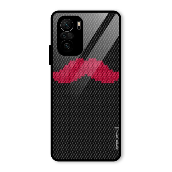 Pink Moustache Glass Back Case for Mi 11x