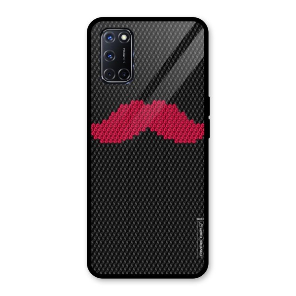 Pink Moustache Glass Back Case for Oppo A52