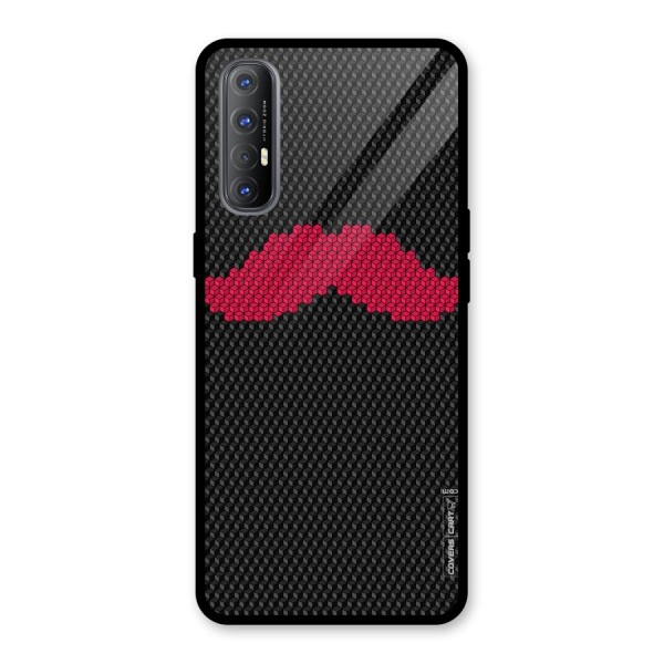 Pink Moustache Glass Back Case for Oppo Reno3 Pro