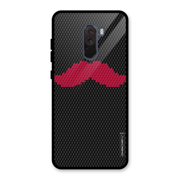 Pink Moustache Glass Back Case for Poco F1