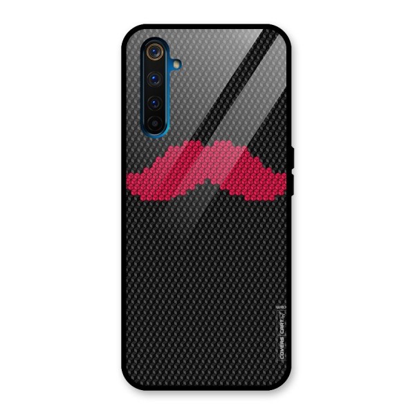 Pink Moustache Glass Back Case for Realme 6 Pro