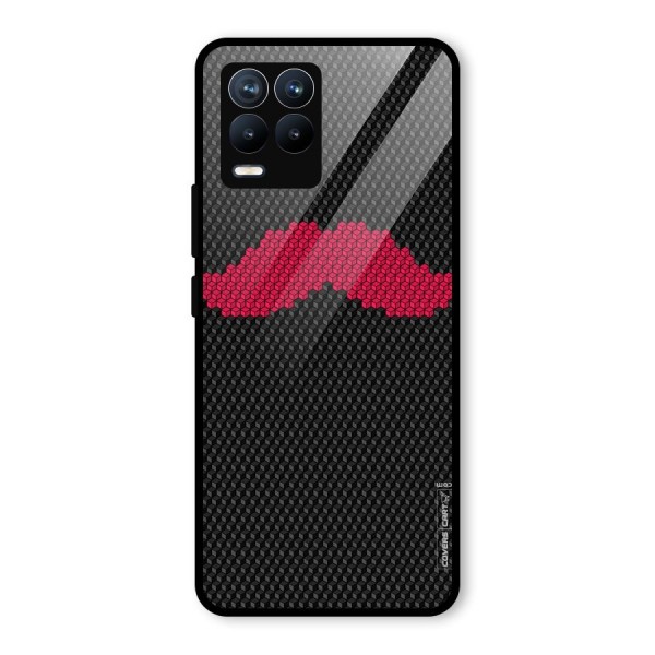 Pink Moustache Glass Back Case for Realme 8