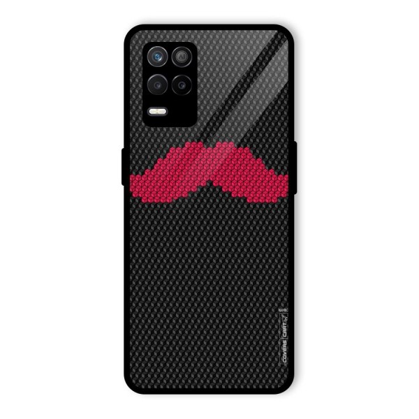 Pink Moustache Glass Back Case for Realme 9 5G