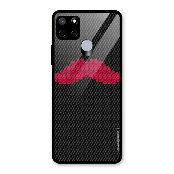 Pink Moustache Glass Back Case for Realme C12