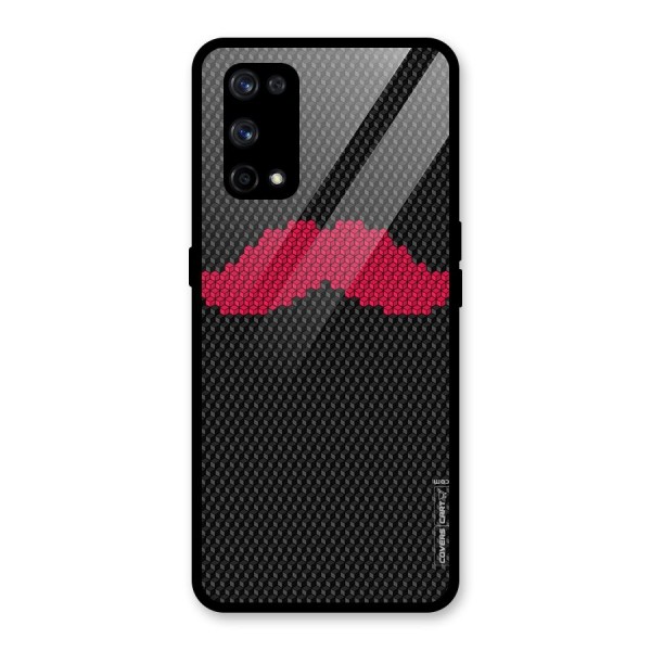 Pink Moustache Glass Back Case for Realme X7 Pro