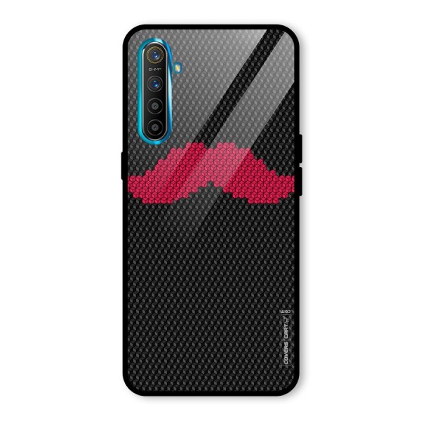 Pink Moustache Glass Back Case for Realme XT