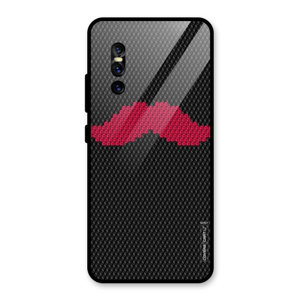 Pink Moustache Glass Back Case for Vivo V15 Pro