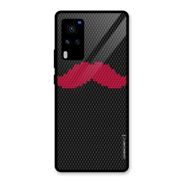 Pink Moustache Glass Back Case for Vivo X60 Pro