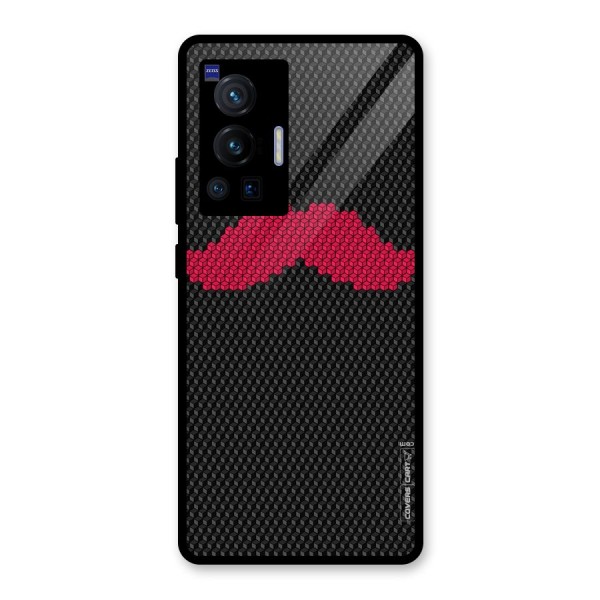 Pink Moustache Glass Back Case for Vivo X70 Pro