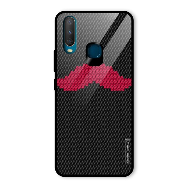 Pink Moustache Glass Back Case for Vivo Y15