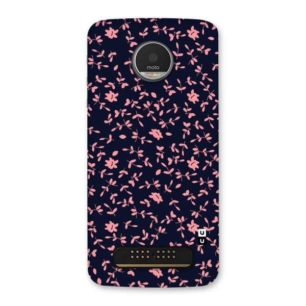 Pink Plant Design Back Case for Moto Z Play