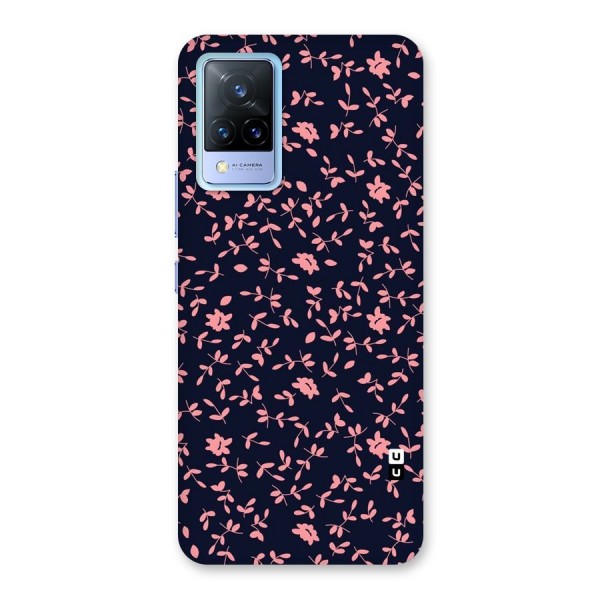 Pink Plant Design Back Case for Vivo V21 5G